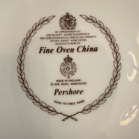 ROYAL WORCESTER Pershore (Gold Trim) Vintage Fine Oven China 6” Souffle Dish - Picture 6 of 7